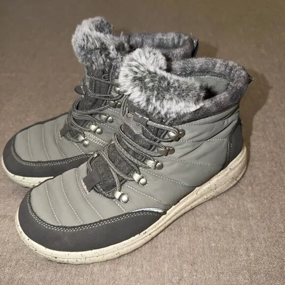 Hey Dude Women's Brandy Grey Lace Up Light Weight Boots Size 7 - Picture 1 of 10